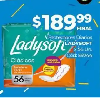 Diarco Ladysoft Protectores Diarios x 56 un oferta
