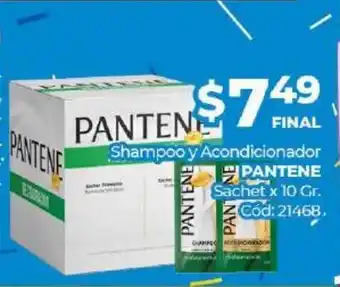 Diarco Pantene Shampoo y Acondicionador Sachet x 10 gr oferta