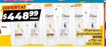 Diarco Dove Shampoo y Acondicionador x 750ml oferta