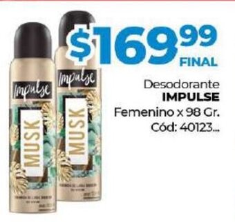 Diarco Impulse Desodorante Femenino x 98gr oferta