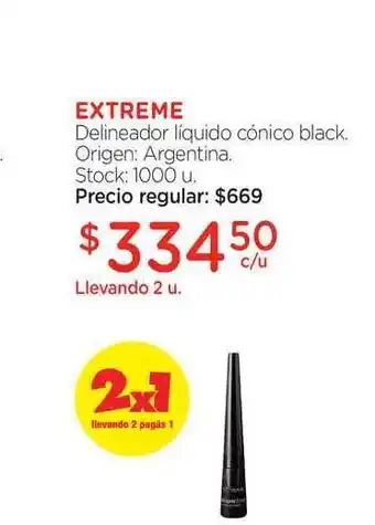 Farmacity Extreme Delineador líquido cónico black oferta