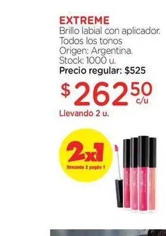 Extreme Brillo labial con aplicador Todos los tonos