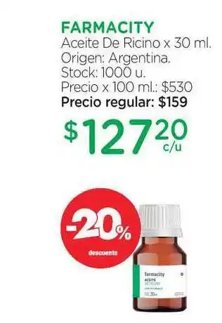 Farmacity Farmacity Aceite De Ricino x 30 ml. oferta