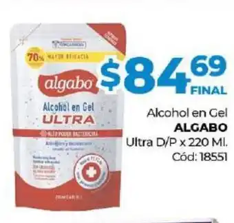 Diarco Algabo Alcohol en Gel Ultra D/P x 220ml oferta