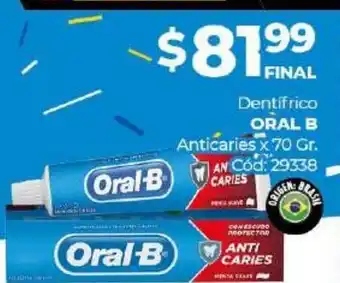Diarco Oral B Dentrifico Anticaries x 70gr oferta