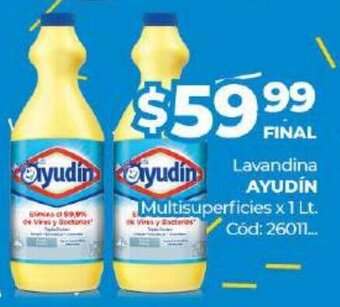 Diarco Ayudín Lavandina Multisuperficies x 1lt oferta