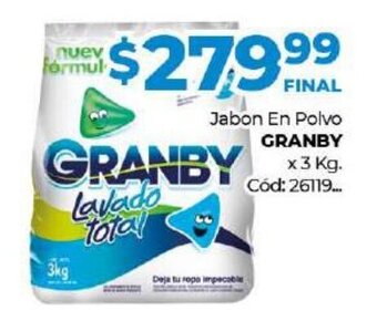 Diarco Granby Jabon En Polvo x 3kg oferta