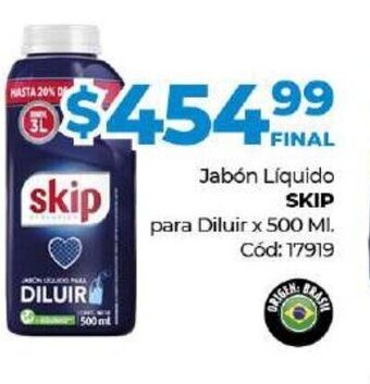 Diarco Skip Jabon Líquido para Diluir x 500ml oferta