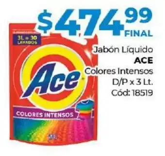 Diarco Ace Jabón Liquido Colores Intensos D/P x 3lt oferta