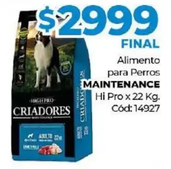 Diarco Maintenance Alimento para Perros Hi Pro x 22kg oferta