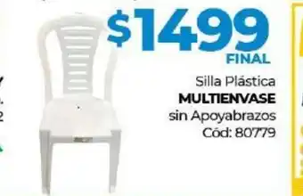 Multienvase Silla Plástica sin Apoyabrazos