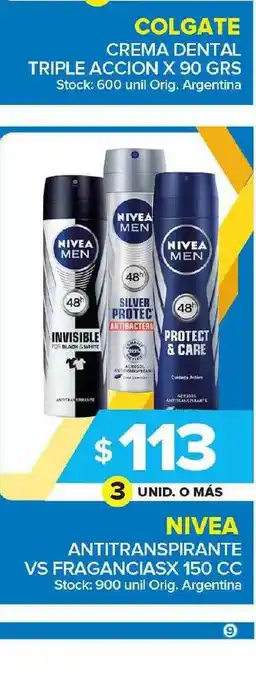 Carrefour Maxi Nivea Antitranspirante VS Fraganciasx 150cc oferta