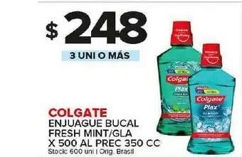 Carrefour Maxi Colgate Enjuague Bucal Fresh Mint-GLA x 500 oferta