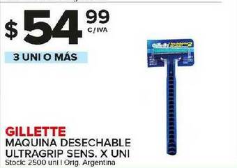 Carrefour Maxi Gillette Maquina Desechable Ultragrip Sens. x uni oferta