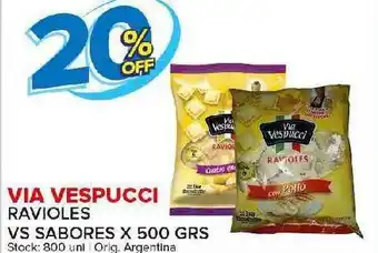 Carrefour Maxi Via Vespucci Ravioles Vs Sabores x 500grs oferta