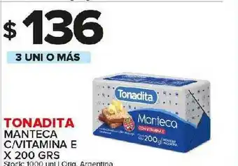 Carrefour Maxi Tonadita Manteca C-Vitamina E x 200grs oferta