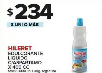 Carrefour Maxi Hileret Edulcorante Liquido C-Aspartamo x 400cc oferta