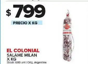Carrefour Maxi El Colonial Salame Milan oferta