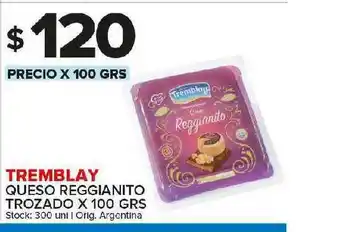 Carrefour Maxi Tremblay Queso Reggianito Trozado x 100grs oferta
