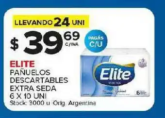 Carrefour Maxi Elite Pañuelos Descartables Extra Seda 6 x 10uni oferta