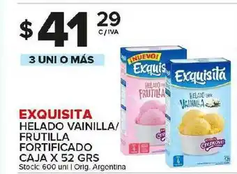 Carrefour Maxi Exquisita Helado Vainilla- Frutilla Fortificado Caja x 52grs oferta