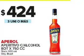 Carrefour Maxi Aperol Aperitivo C-Alcohol Bot x 750cc oferta