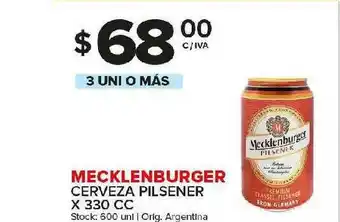 Carrefour Maxi Mecklenburger Cerveza Pilsener x 330cc oferta