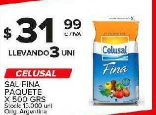 Carrefour Maxi Sal Fina Paquete x 500grs oferta