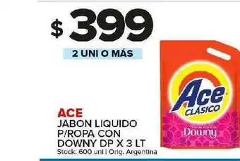 Carrefour Maxi Ace Jabon Liquido P-Ropa Con Downy DP x 3lt oferta