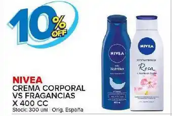 Carrefour Maxi Nivea Crema Corporal VS Fragancias 10% Off x 400cc oferta