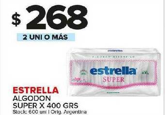 Carrefour Maxi Estrella Algodon Super x 400grs oferta
