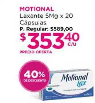 Punto de Salud Motional Laxante 5mg 40% De Descuento oferta