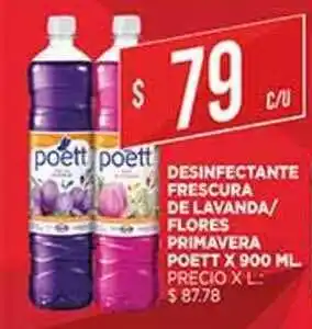 Supermercados DIA Desinfectante Frescura De Lavanda Flores Primavera Poett x 900ml oferta