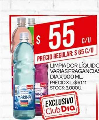 Supermercados DIA Limpiador Líquido Varias Fragancias Dia x 900ml oferta