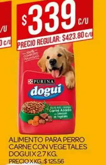 Supermercados DIA Alimento Para Perro Carne Con Vegetales Dogui x 2.7kg oferta