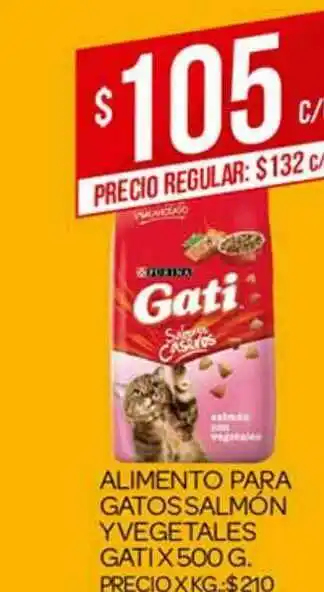 Supermercados DIA Alimento Para Gatos Salmón Y Vegetales Gati x 500g oferta