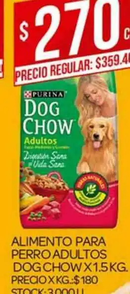Supermercados DIA Alimento Para Perro Adultos Dog Chow x 1.5kg oferta
