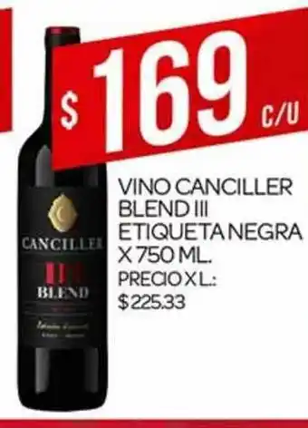 Supermercados DIA Vino Canciller Blend Iii Etiqueta Negra x 750ml oferta