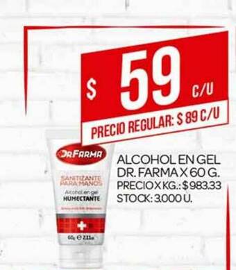 Supermercados DIA Alcohol En Gel Dr. Farma x 60g oferta