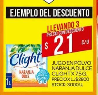 Supermercados DIA Jugo En Polvo Naranja Dulce Clight x 7.5g oferta