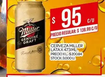 Supermercados DIA Cerveza Miller Rub Lata x 473ml oferta