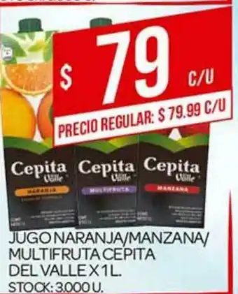 Supermercados DIA Jugo Naranja Manzana Multifruta Cepita Del Valle x 1l oferta