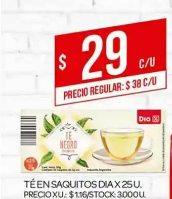 Supermercados DIA Té Saquitos Dia x 25u oferta