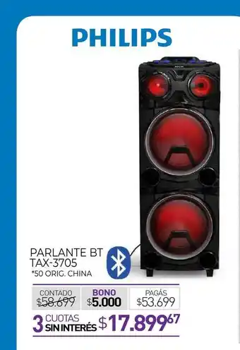 La Anonima Parlante Bt Tax-3705 Philips oferta