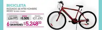 La Anonima Bicicleta Rodado 26 Mtb Hombre Rojo oferta