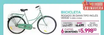 La Anonima Bicicleta Rodado 26 Dama Tipo Inglés Verde oferta