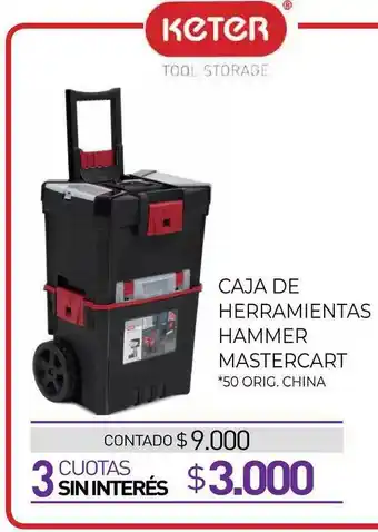La Anonima Caja De Herramientas Hammer Mastercart Keter oferta