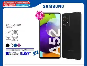 La Anonima Celular Libre A52 Samsung oferta