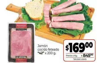 La Anonima Jamón Cocido Feteado 42 x 200g oferta