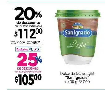 La Anonima Dulce De Leche Light San Ignacio x 400g oferta